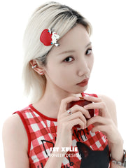 Cuties' Appleland S925 Sterling Silver Apple Puppy Red Stud Earrings™