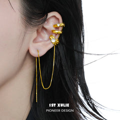 Day Dream 18K Platinum Plating 24K Gold Plating Natural White Agate Ear Clips™