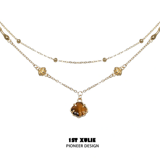 Desert Sunset 18K Gold Plated S925 Sterling Silver Tiger's Eye Vintage Choker Necklace™