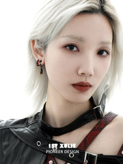 Forbidden Love S925 Snake ＆ Red Crystal Stud Earrings™
