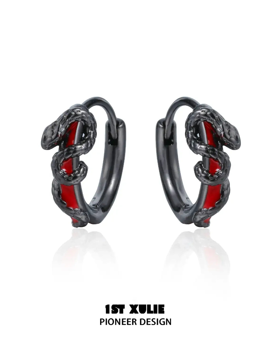 포비든 러브 S925 스네이크 &amp; 레드 크리스털 스터드 귀걸이™
