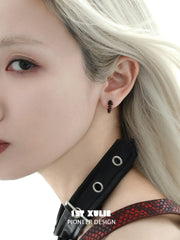 Forbidden Love S925 Snake ＆ Red Crystal Stud Earrings™