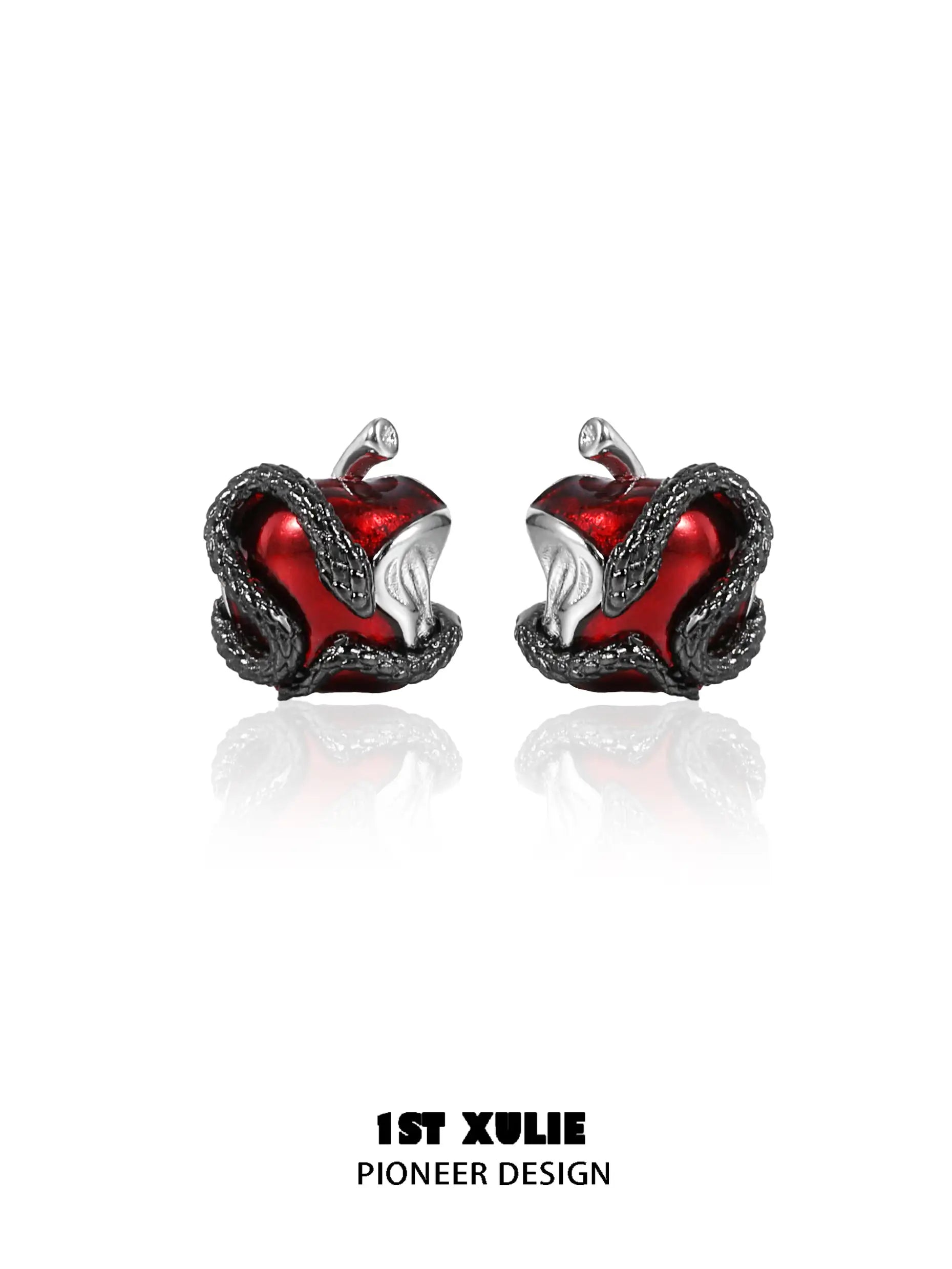 Forbidden Love S925 Viper's Apple 18K 골드 도금 스터드 귀걸이™