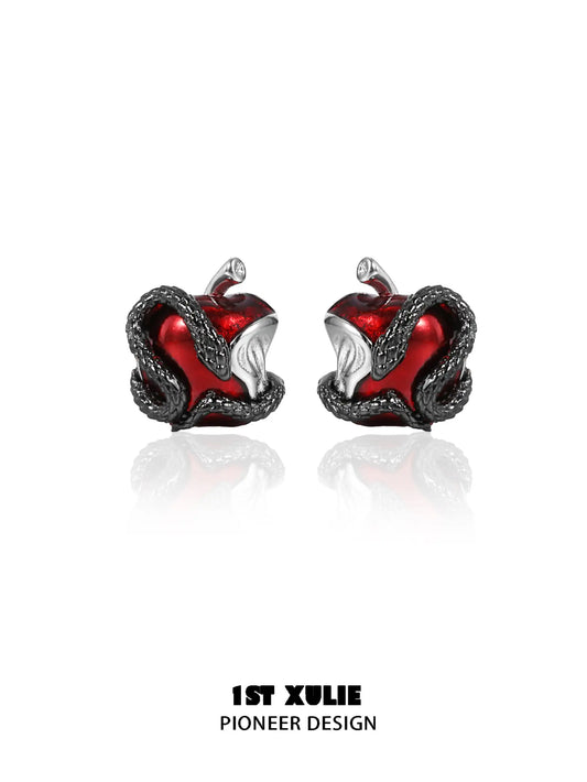 Forbidden Love S925 Viper's Apple 18K Gold Plated Stud Earrings™