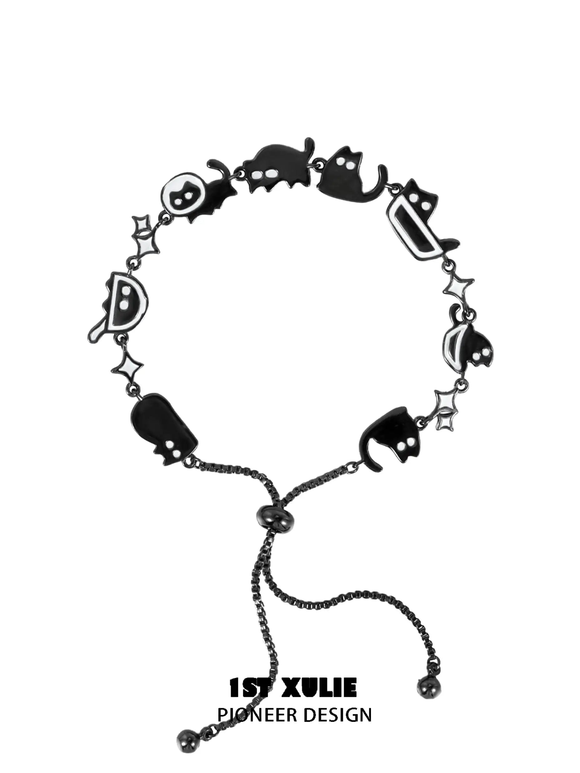 ゴースト ブラックキャット 18K ブラックゴールドメッキ ドロークロージャーブレスレット™