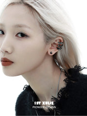 Ghosts Black Cat 18K Black Gold Plated Ear Clips Earclips™