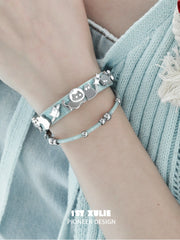 Ghosts Black Cat 18K Black Gold Plated Leather Bracelet™