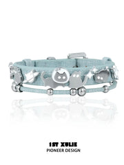 Ghosts Black Cat 18K Black Gold Plated Leather Bracelet™