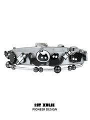 Ghosts Black Cat 18K Black Gold Plated Leather Bracelet™