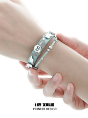 Ghosts Black Cat 18K Black Gold Plated Leather Bracelet™