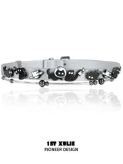 Ghosts Black Cat 18K Black Gold Plated Leather Choker Necklace™