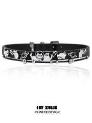 Ghosts Black Cat 18K Black Gold Plated Leather Choker Necklace™