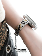 Graffit Kitten ＆ Puppy 18k Platinum Plated Metal Apple Watch Band™