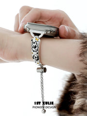 Graffit Kitten ＆ Puppy 18k Platinum Plated Metal Apple Watch Band™