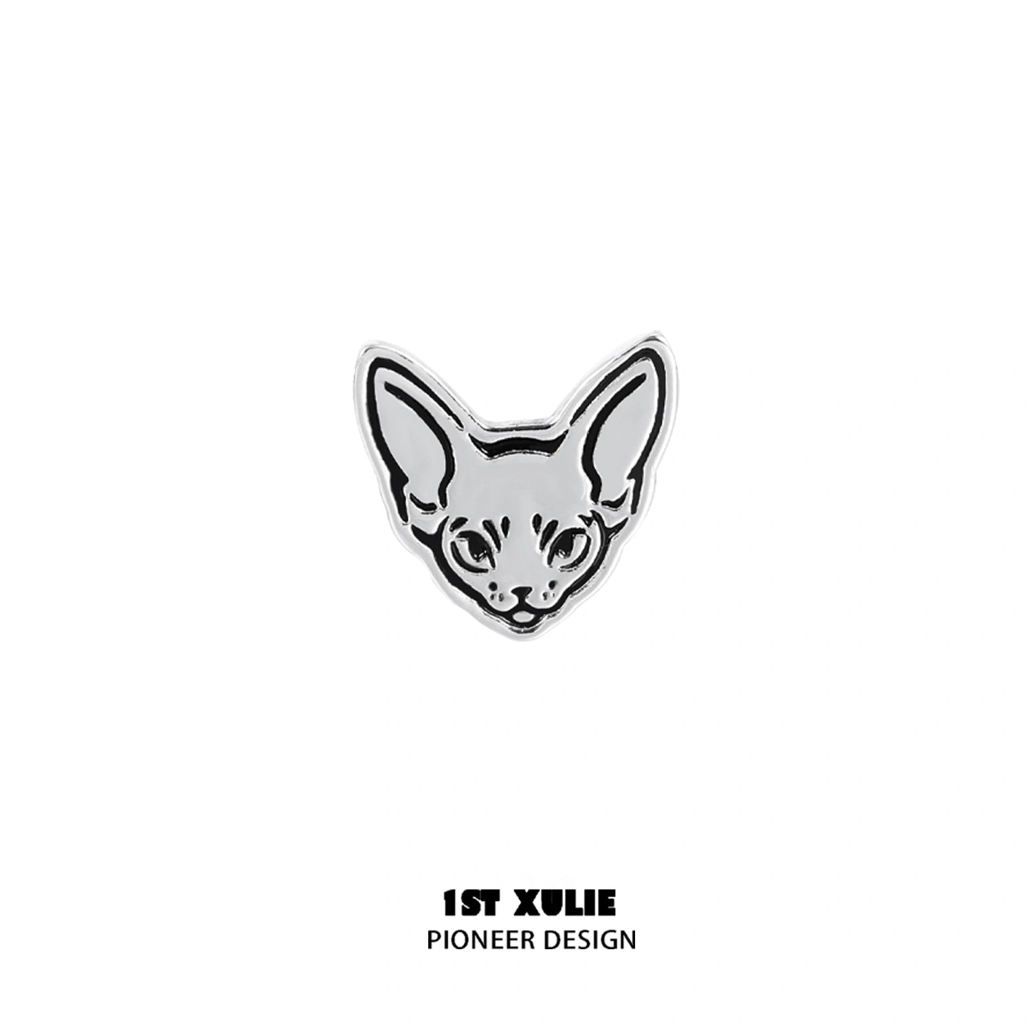 그래피티 키튼 S925 스털링 실버 스터드 귀걸이™