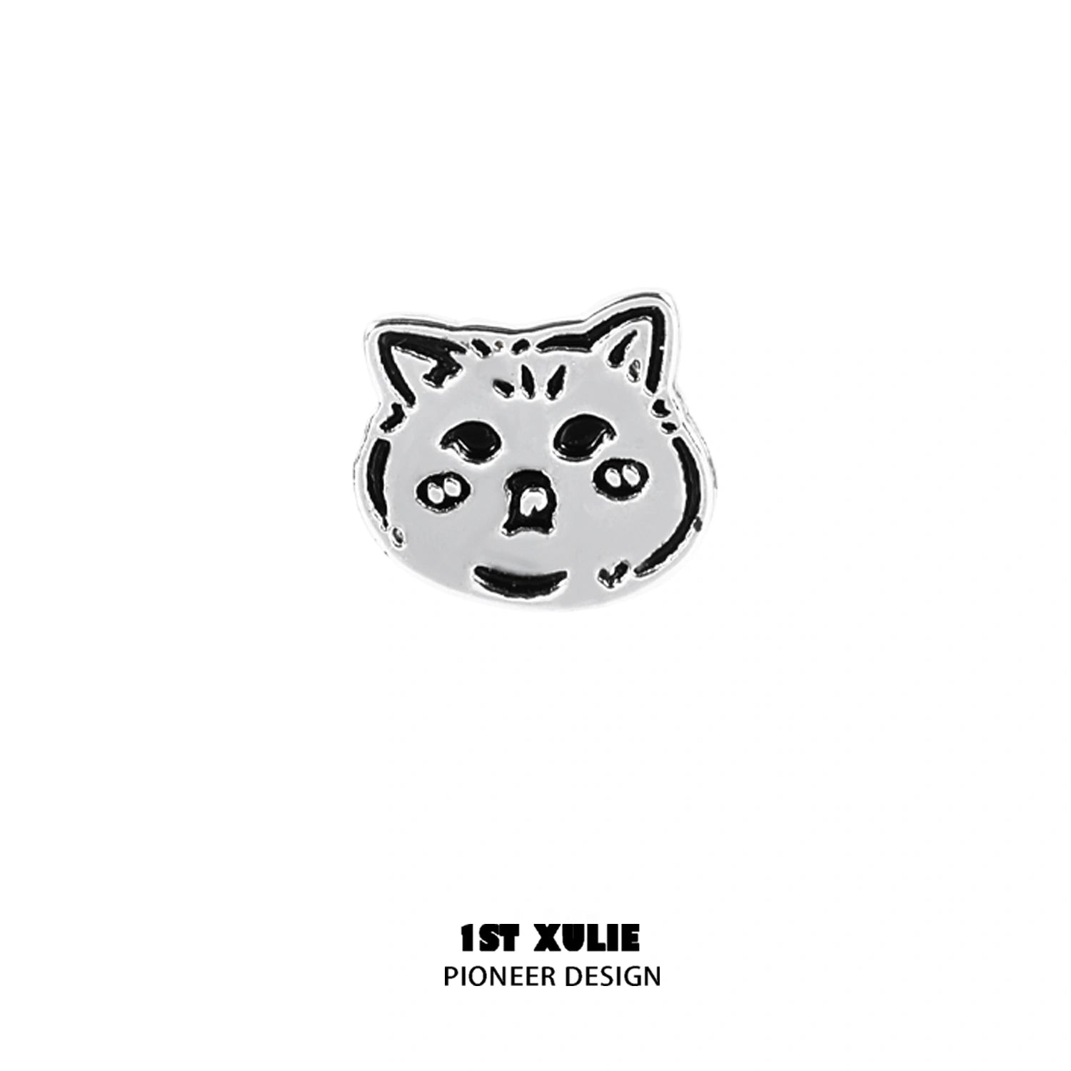 그래피티 키튼 S925 스털링 실버 스터드 귀걸이™