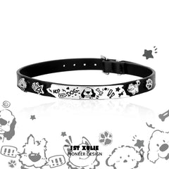 Graffiti Puppy 18K Platinum Plated Chokers Necklaces™