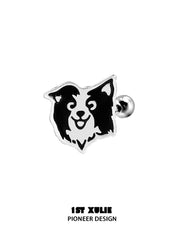 Graffiti Puppy 925 Sterling Silver Puppy Family Stud Earring™
