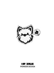 Graffiti Puppy 925 Sterling Silver Puppy Family Stud Earring™