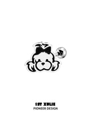 Graffiti Puppy 925 Sterling Silver Puppy Family Stud Earring™