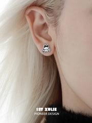 Graffiti Puppy 925 Sterling Silver Puppy Family Stud Earring™