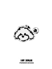 Graffiti Puppy 925 Sterling Silver Puppy Family Stud Earring™