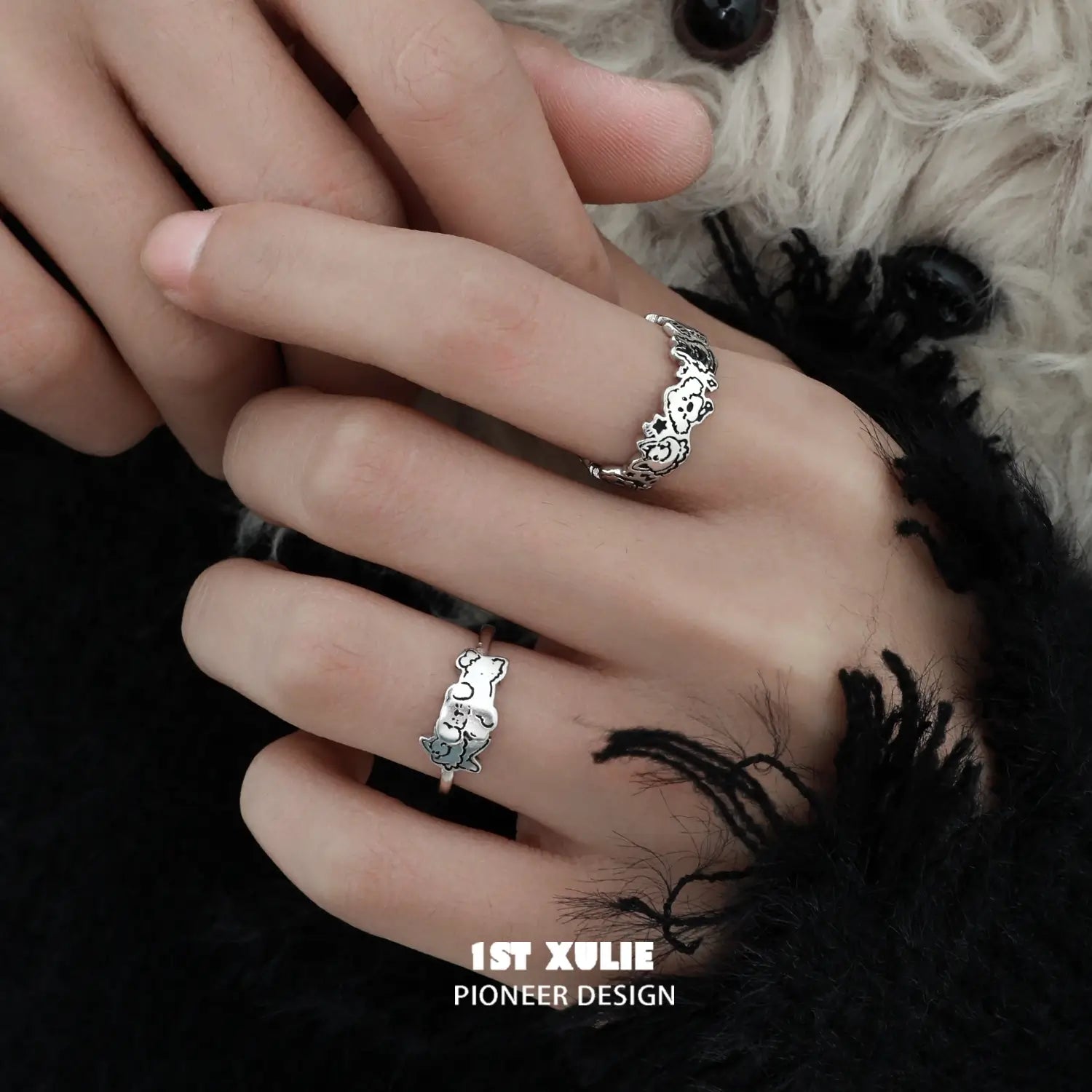 Graffiti Puppy S925 Sterling Silver Puppy Rings B™