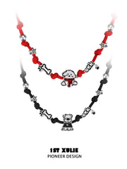 Graffiti Puppy Spring Festival 18k Platinum Plated Milan Rope Choker Necklace™