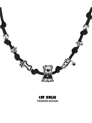 Graffiti Puppy Spring Festival 18k Platinum Plated Milan Rope Choker Necklace™