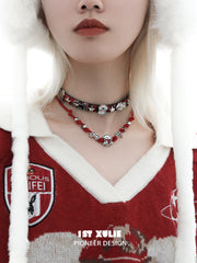 Graffiti Puppy Spring Festival 18k Platinum Plated Milan Rope Choker Necklace™