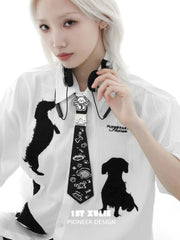 Graffiti Puppy Ultra-Fiber Leather Tie™