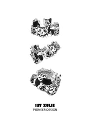 Graffiti Kitten 18K Platinum Plated Earclips Ear Clips Set™