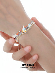 Juicy Flight Orange Sea Paper Plane Braided Rope Bracelet™