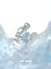 Loong-Ling Loong Aquamarine S925 Sterling Silver Adjustable Open Ring™