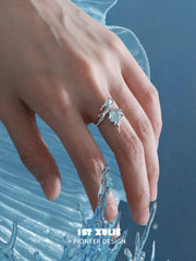 Loong-Ling Loong Aquamarine S925 Sterling Silver Adjustable Open Ring™