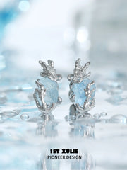 Loong-Ling Loong Aquamarine S925 Sterling Silver Stud Earrings™