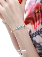 Nom Nom Snake 18K Platinum Plating Adjustable Open Bangle Bracelet™