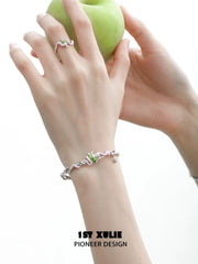 Nom Nom Snake 18K Platinum Plating Adjustable Open Bangle Bracelet™