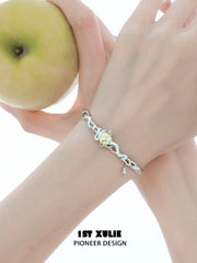 Nom Nom Snake 18K Platinum Plating Adjustable Open Bangle Bracelet™