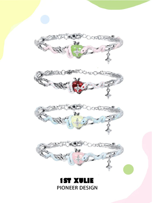 Nom Nom Snake 18K Platinum Plating Adjustable Open Bangle Bracelet™