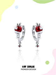 Nom Nom Snake 18K Platinum Plating Zircon Earrings™