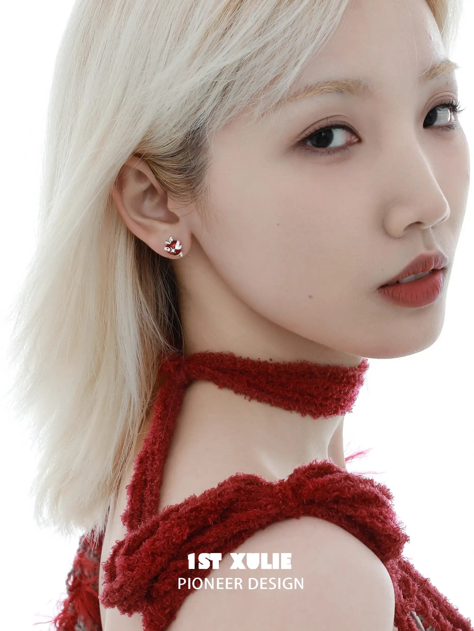 Nom Nom Snake S925 18K 플래티넘 도금 스터드 귀걸이™