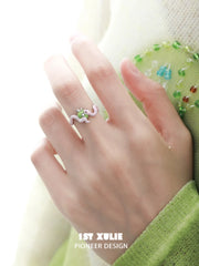 Nom Nom Snake S925 Sterling Silver Adjustable Open Ring™