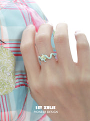Nom Nom Snake S925 Sterling Silver Adjustable Open Ring™