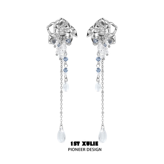 Rose Believer S925 18K Platinum Plated Crystal Earrings™