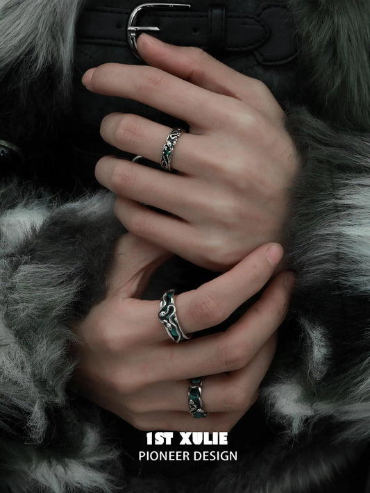 Snake Bite S925 Sterling Silver Zircon Open-End Couple's Ring™