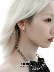 Silver Angel S925 Sterling Silver Cross Chain Earrings ™