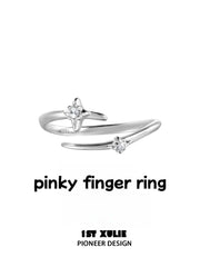 Silver Angel S925 Sterling Silver Irregular Twisted Adjustable Ring Set™