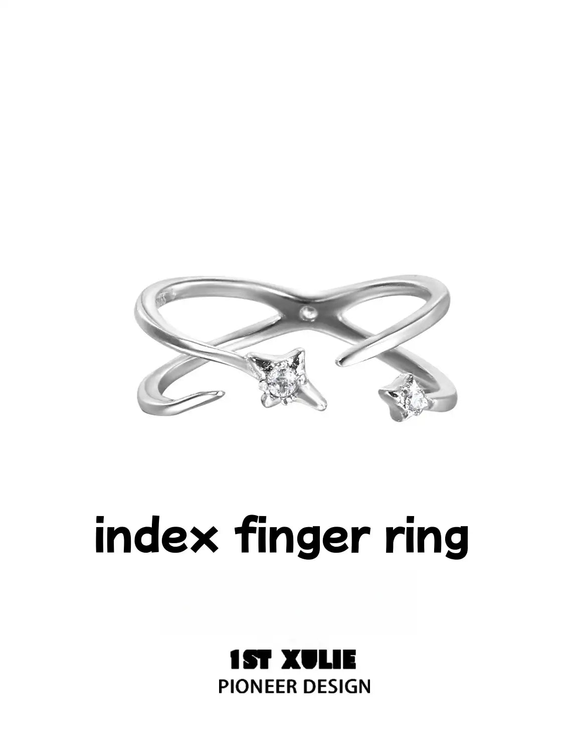 Silver Angel S925 Sterling Silver Irregular Twisted Adjustable Ring Set™