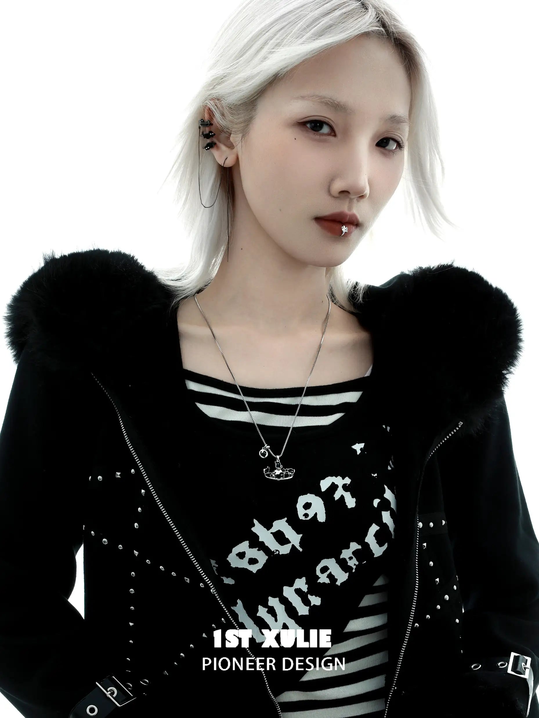 실버 엔젤 S925 스털링 실버 키티 지르콘 립스틱™